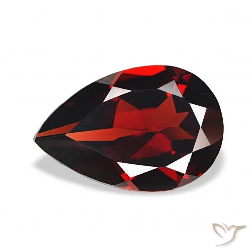 3.30ct Темно-красный Гранат Альмандин, Форма груши, VVS-VS