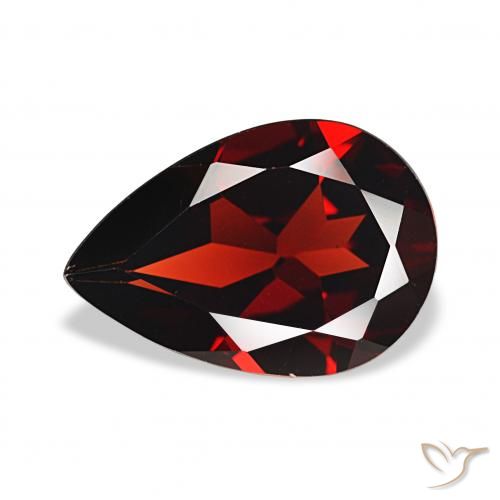 3.22ct Темно-красный Гранат Альмандин, Форма груши, VVS-VS