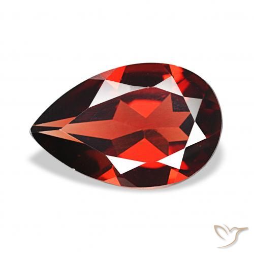 2.90ct Темно-красный Гранат Альмандин, Форма груши, VVS-VS