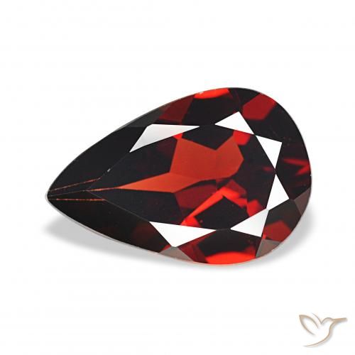 3.17ct Темно-красный Гранат Альмандин, Форма груши, VVS-VS