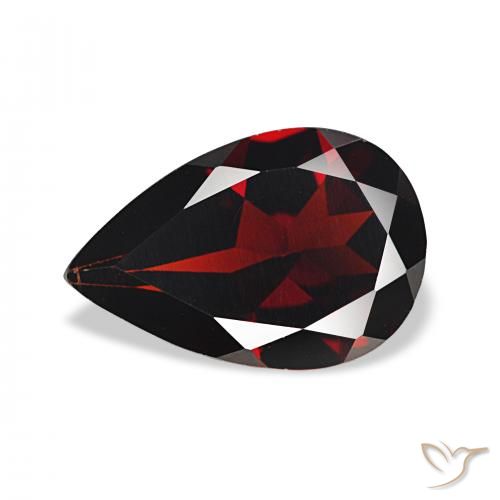 3.20ct Темно-красный Гранат Альмандин, Форма груши, VVS-VS