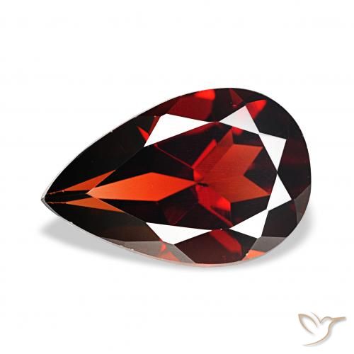 3.48ct Темно-красный Гранат Альмандин, Форма груши, Чистота VS