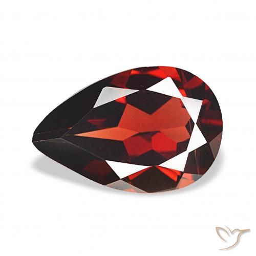 3.04ct Темно-красный Гранат Альмандин, Форма груши, VVS-VS