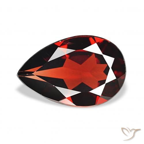 3.17ct Темно-красный Гранат Альмандин, Форма груши, VVS-VS