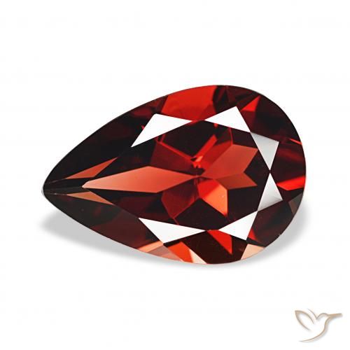 3.36ct Темно-красный Гранат Альмандин, Форма груши, VVS-VS
