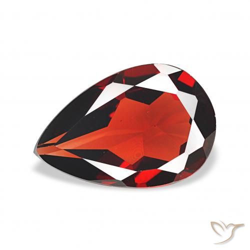 3.16ct Средний красный Гранат Альмандин, Форма груши, VVS-VS