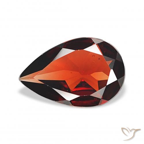 2.56ct Средний красный Гранат Альмандин, Форма груши, Чистота VS