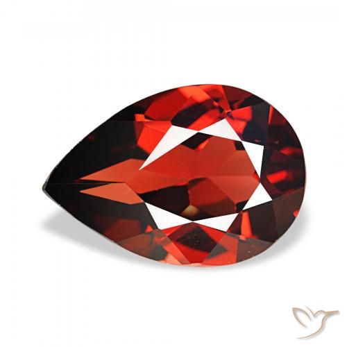 2.51ct Темно-красный Гранат Альмандин, Форма груши, Чистота VS
