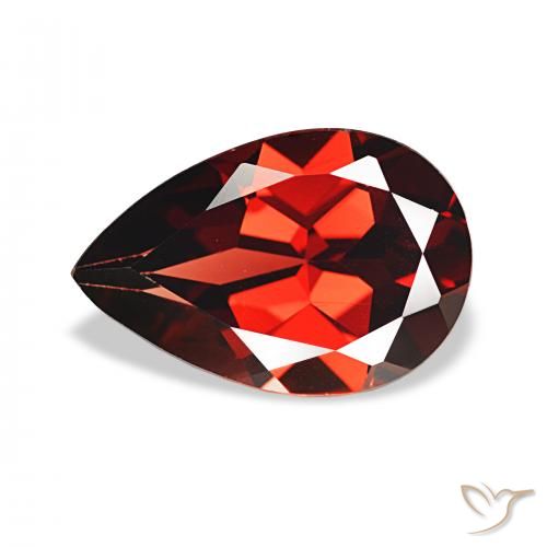3.43ct Темно-красный Гранат Альмандин, Форма груши, Чистота VS