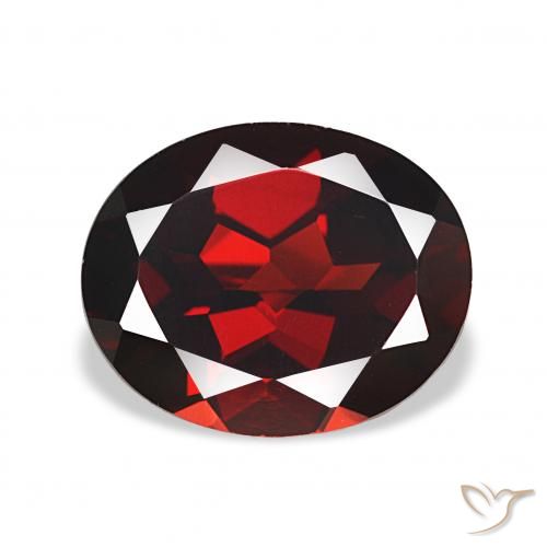 4.11ct Темно-красный Гранат Альмандин, Овал, Чистота VVS
