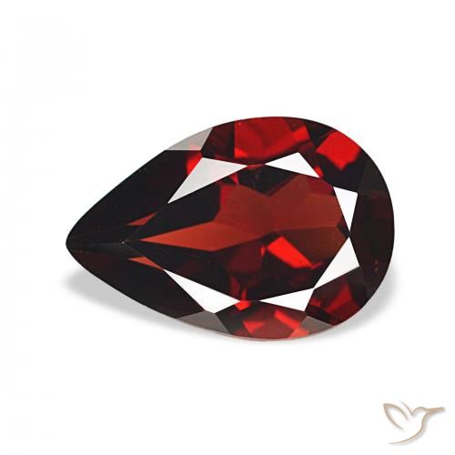 3.31ct Темно-красный Гранат Альмандин Драгоценные Камни, Форма груши, Чистота VVS