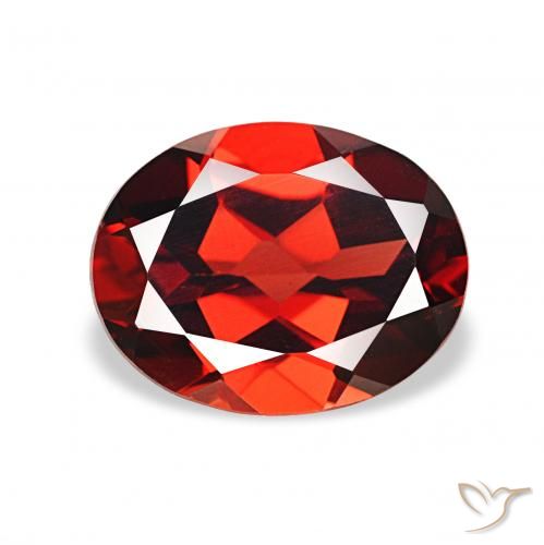 2.18ct Средний красный Гранат Альмандин Драгоценные Камни, Овал, VVS-VS