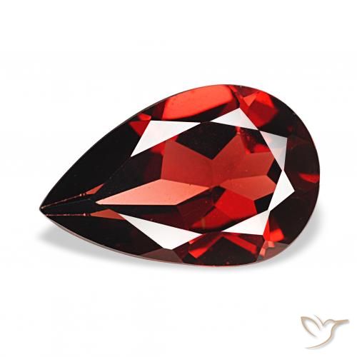 3.10ct Темно-красный Гранат Альмандин, Форма груши, VVS-VS