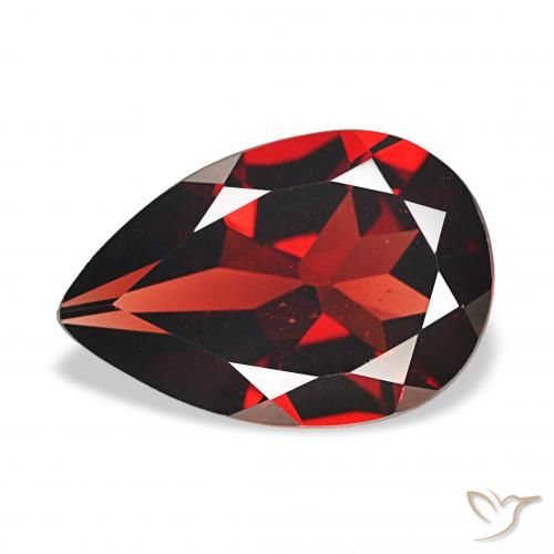 3.27ct Темно-красный Гранат Альмандин, Форма груши, VVS-VS