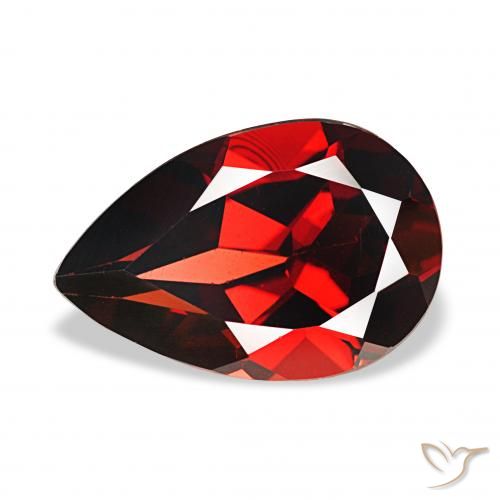 3.43ct Темно-красный Гранат Альмандин, Форма груши, VVS-VS
