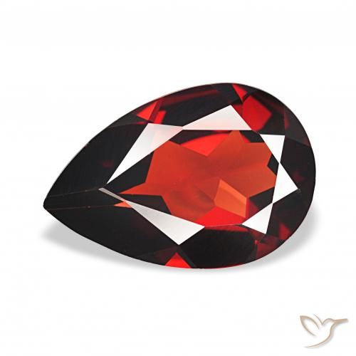 2.83ct Темно-красный Гранат Альмандин, Форма груши, VVS-VS