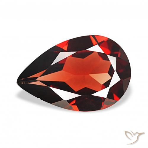 2.57ct Глубокий кроваво-красный Гранат Альмандин Драгоценные Камни, Форма груши, VVS-VS