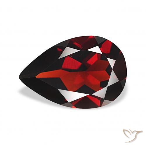 3.14ct Темно-красный Гранат Альмандин, Форма груши, Чистота VVS