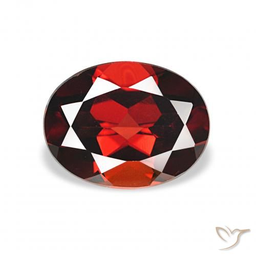 2.18ct Темно-красный Гранат Альмандин Драгоценные Камни, Овал, Чистота VVS