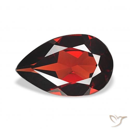 2.70ct Темно-красный Гранат Альмандин, Форма груши, Чистота VVS