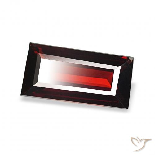 1.60 карата, натуральный Темно-красный Гранат Альмандин, Огранка Багет, Чистота VVS