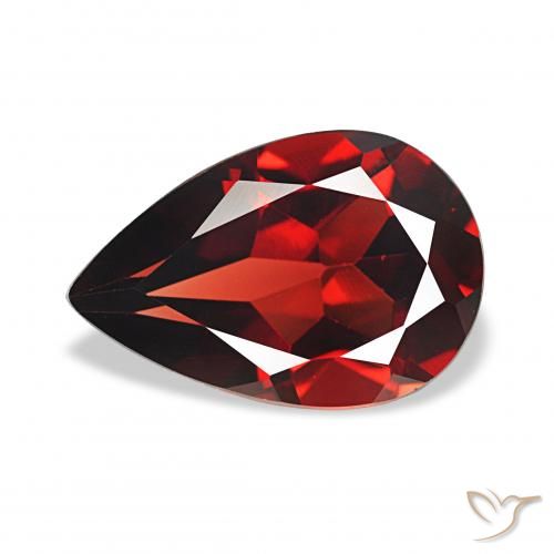 3.38ct Темно-красный Гранат Альмандин Драгоценные Камни, Форма груши, Чистота VVS