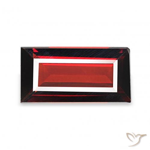 1.53ct Темно-красный Гранат Альмандин, Огранка Багет, Чистота VVS