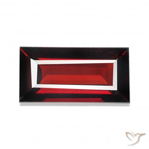 1.82 карата, натуральный Темно-красный Гранат Альмандин, Огранка Багет, Чистота VVS