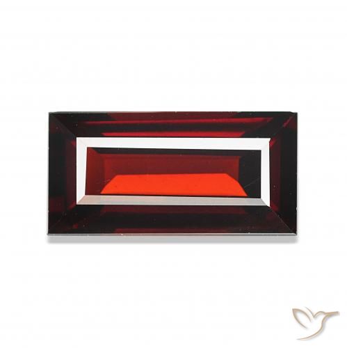 1.97ct Натуральный Темно-красный Гранат Альмандин, Огранка Багет, Чистота VVS, Photo A