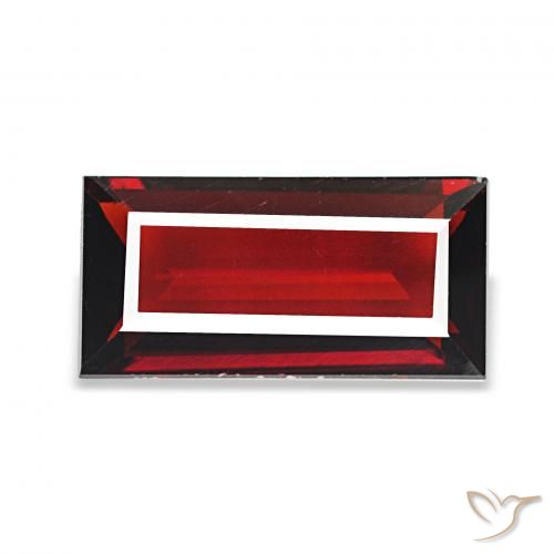 1.67 карата, натуральный Темно-красный Гранат Альмандин, Огранка Багет, Чистота VVS