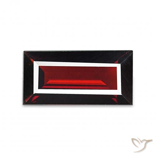 1.53 карата, натуральный Темно-красный Гранат Альмандин, Огранка Багет, Чистота VVS