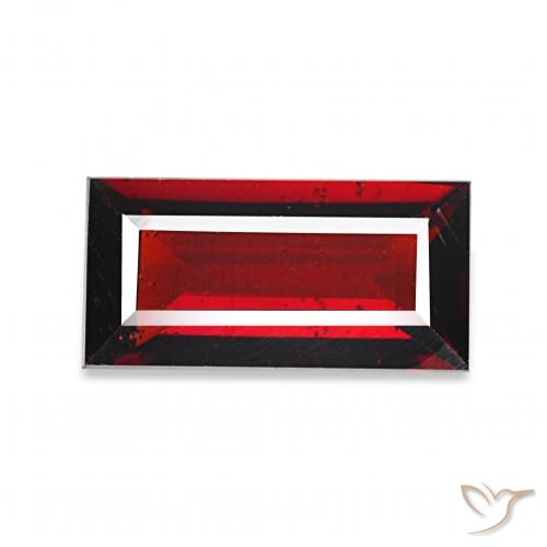 1.65 карата, натуральный Темно-красный Гранат Альмандин, Огранка Багет, VVS-VS