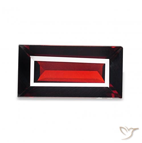 1.66 карата, натуральный Темно-красный Гранат Альмандин, Огранка Багет, Чистота VVS