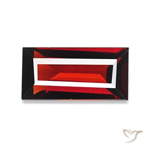 1.66 карата, натуральный Темно-красный Гранат Альмандин, Огранка Багет, Чистота VVS