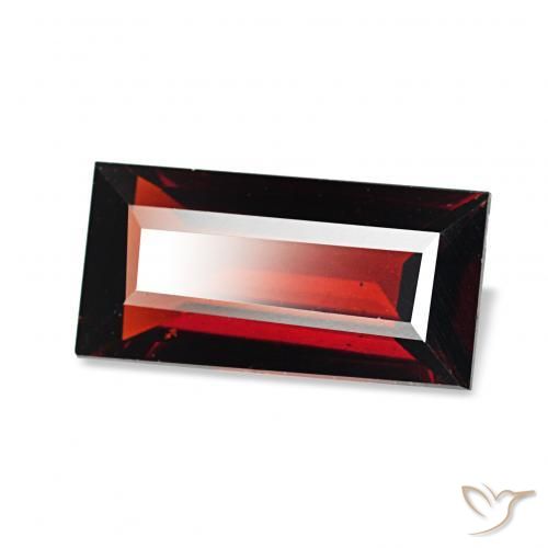 1.66 карата, натуральный Темно-красный Гранат Альмандин, Огранка Багет, Чистота VVS