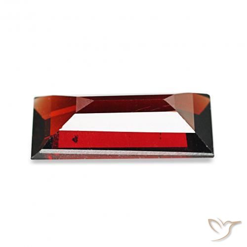 1.66 карата, натуральный Темно-красный Гранат Альмандин, Огранка Багет, Чистота VVS