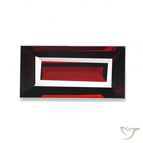 1.80 карата, натуральный Темно-красный Гранат Альмандин, Огранка Багет, Чистота VVS