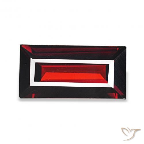 1.78 карата, натуральный Темно-красный Гранат Альмандин, Огранка Багет, Чистота VVS