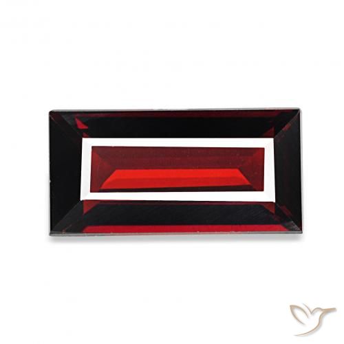 1.64 карата, натуральный Темно-красный Гранат Альмандин, Огранка Багет, Чистота VVS