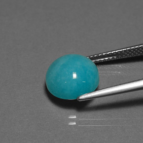 4.16 карата, натуральный Зелено-голубой Амазонит, Огранка Круг, Непрозрачный