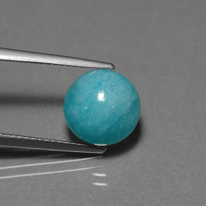 3.80 карата, натуральный Зелено-голубой Амазонит, Огранка Круг, Непрозрачный