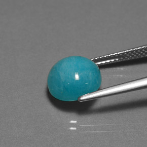 3.80 карата, натуральный Зелено-голубой Амазонит, Огранка Круг, Непрозрачный
