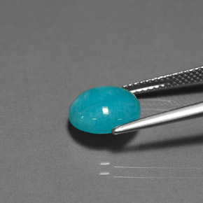 3.02 карата, натуральный Зелено-голубой Амазонит, Огранка Круг, Непрозрачный