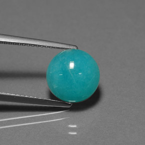 3.83 карата, натуральный Зелено-голубой Амазонит, Огранка Круг, Непрозрачный