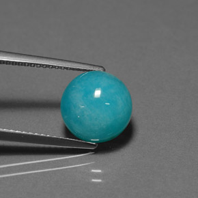 3.85 карата, натуральный Зелено-голубой Амазонит, Огранка Круг, Непрозрачный