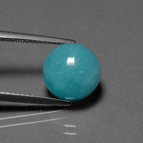 Натуральный Зелено-голубой Амазонит 4,12 карата Огранка Круг, Непрозрачный