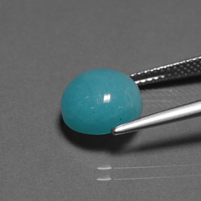 Натуральный Зелено-голубой Амазонит 4,12 карата Огранка Круг, Непрозрачный