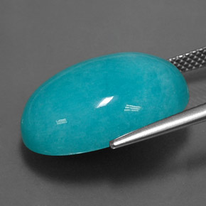 Натуральный Сине-зеленый Амазонит 15,91 карата Огранка Овал, Непрозрачный