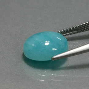 4.65 карата, натуральный Сине-зеленый Амазонит, Огранка Овал, Непрозрачный