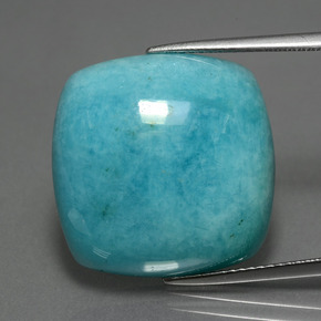 21.60 карата, натуральный Сине-зеленый Амазонит, Подушка Крой, Непрозрачный
